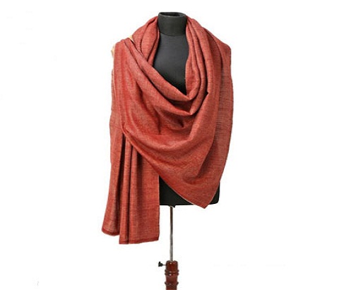 Apple Red Reversible Pashmina Shawl