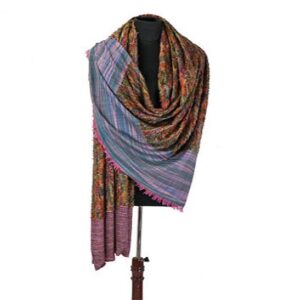 Blue Hued Pashmina Towel Shawl