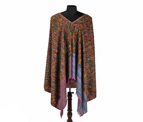 Blue Hued Pashmina Towel Shawl - Image 2