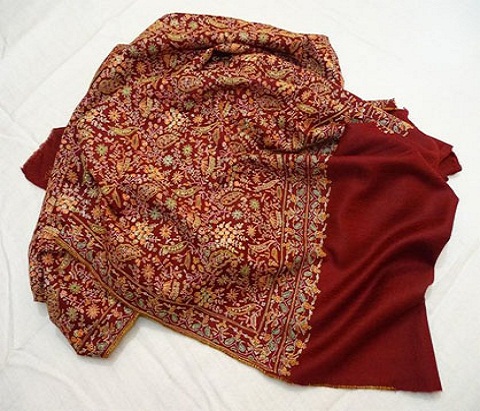 Pashmina Allover jali jamma handmade kashmir embroidery shawl