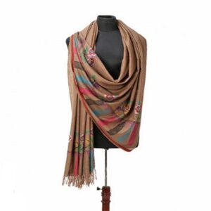 Peanut Brown Kani Palladar Pashmina Shawl